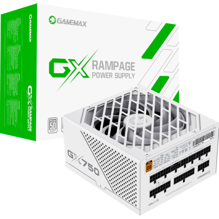 Блок питания 750W GAMEMAX GX-750 Pro ATX3.0 PCIe5.0 White