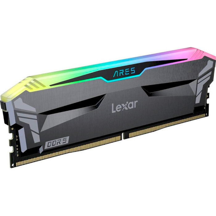 Модуль памяти LEXAR Ares RGB Black DDR5 7200MHz 32GB Kit 2x16GB (LD5U16G72C34LA-RGD)