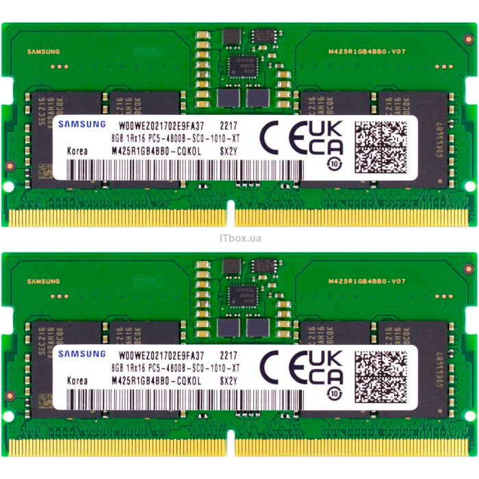 Модуль памяти SAMSUNG SO-DIMM DDR5 5600MHz 16GB Kit 2x8GB (M425R1GB4BB0-CWMOL)