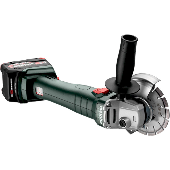 Акумуляторна кутова шліфувальна машина METABO W 18 L 9-125 + 2 АКБ 4Ah, ЗП, кейс (602247510)