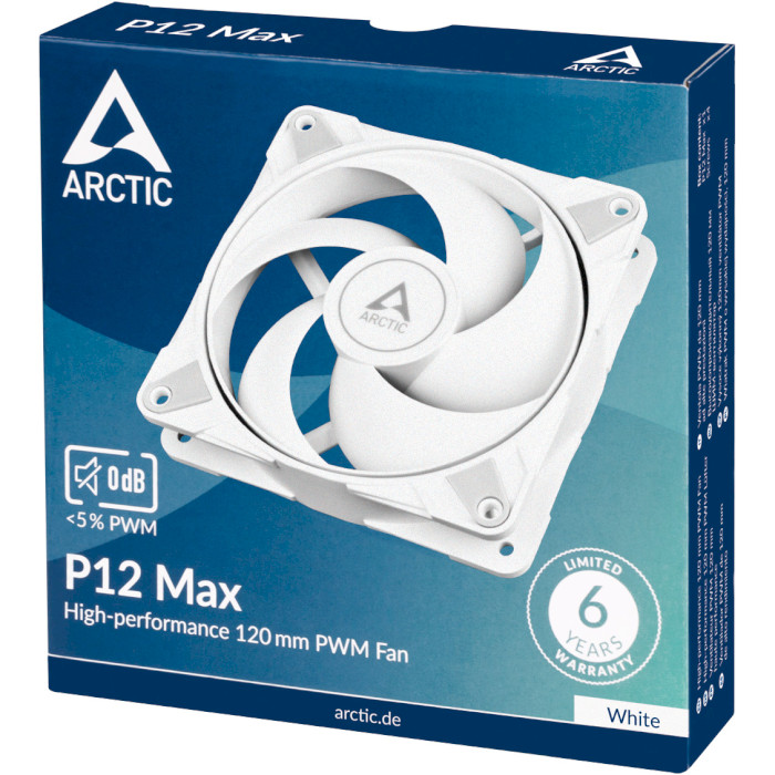 Вентилятор ARCTIC P12 Max White (ACFAN00293A)