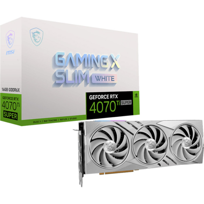 Відеокарта MSI GeForce RTX 4070 Ti Super 16G Gaming X Slim White