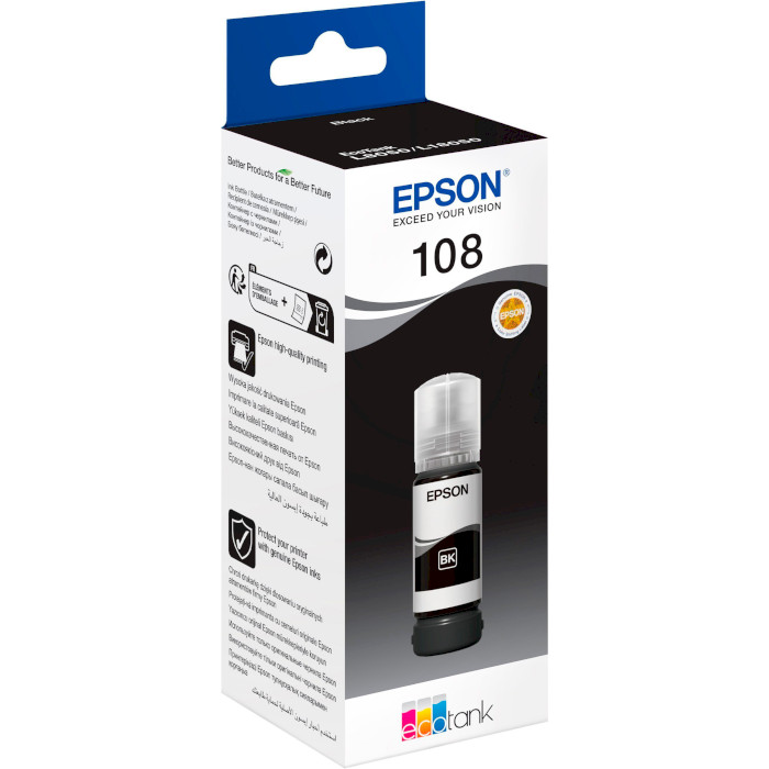 Контейнер с чернилами EPSON 108 Black (C13T09C14A)