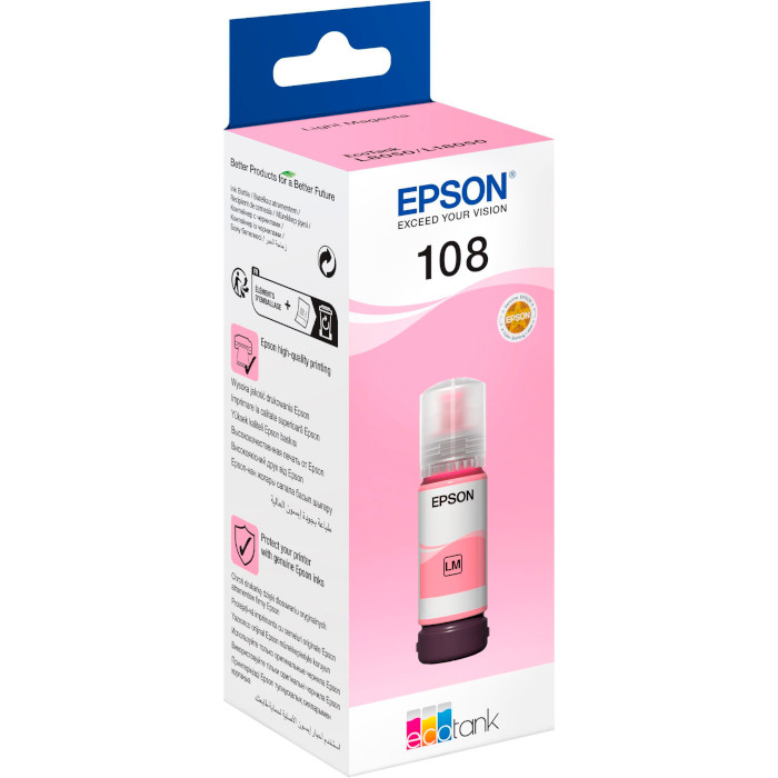 Контейнер с чернилами EPSON 108 Light Magenta (C13T09C64A)