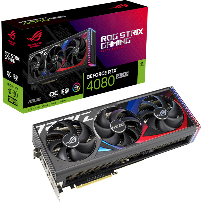 Видеокарта ASUS ROG Strix GeForce RTX 4080 Super 16GB GDDR6X OC Edition (90YV0KB0-M0NA00)