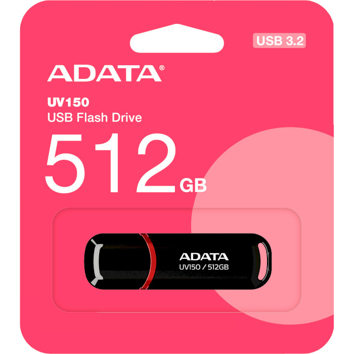 Флешка ADATA UV150 512GB Black (AUV150-512G-RBK)