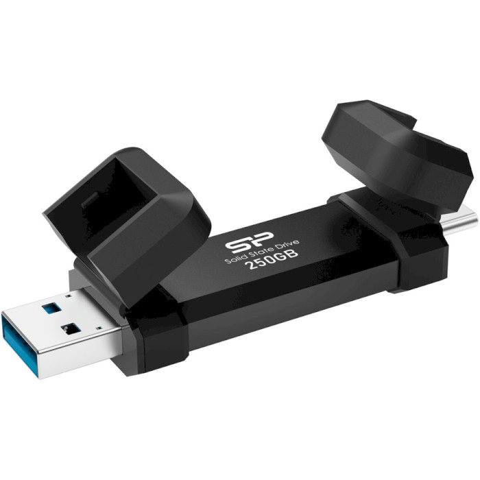Портативный SSD диск SILICON POWER DS72 250GB USB3.2 Gen2 (SP250GBUC3S72V1K)