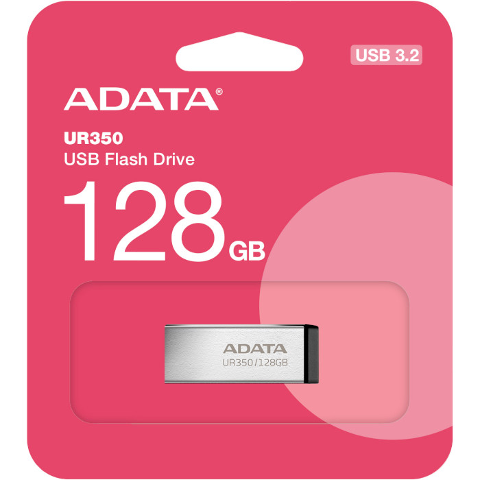 Флешка ADATA UR350 128GB Silver/Black (UR350-128G-RSR/BK)