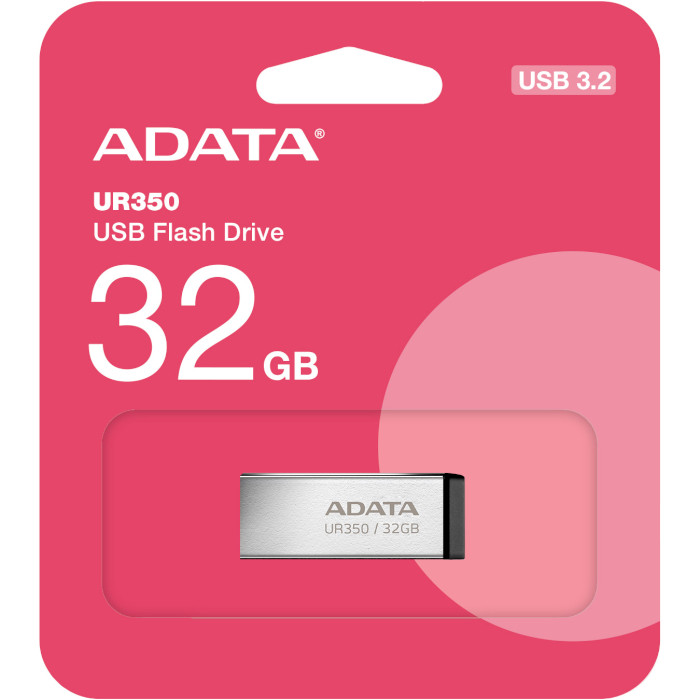 Флешка ADATA UR350 32GB Silver/Black (UR350-32G-RSR/BK)