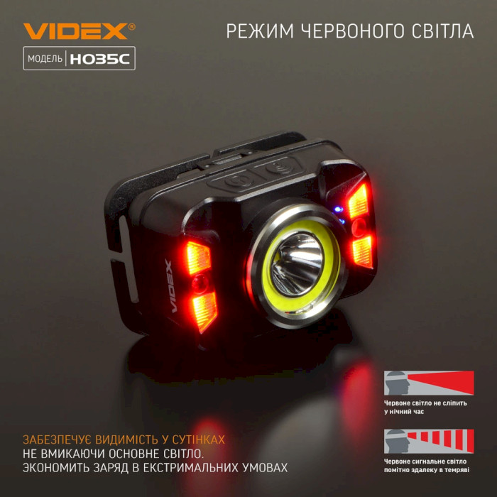 Ліхтар налобний VIDEX VLF-H035C