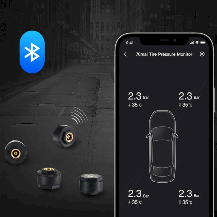 Система контролю тиску в шинах TPMS Xiaomi 70MAI External TPMS Sensor (MIDRIVE T04)