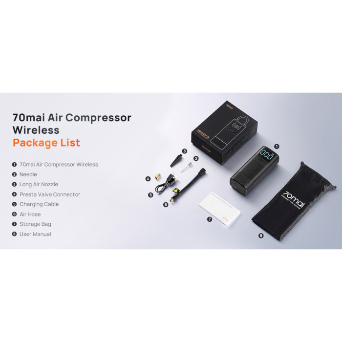 Автокомпрессор XIAOMI 70MAI Air Compressor (MIDRIVE TP05)