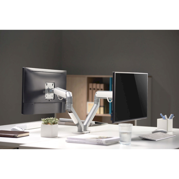 Кріплення настільне для 2-х моніторів OFFICEPRO MA422S 17"-32" Silver