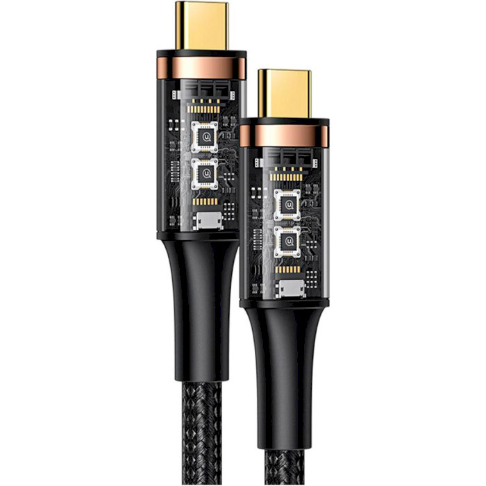 Кабель USAMS US-SJ553 U72 Type-C to Type-C Thunderbolt 3 Data Cable 0.8м Black (SJ553USB01)