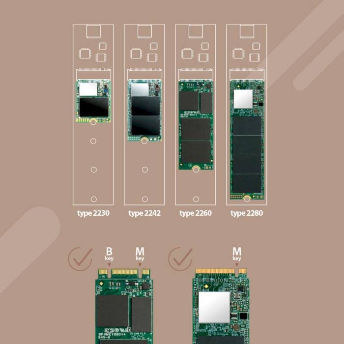 Кишеня зовнішня TRANSCEND CM10G NVMe/SATA M.2 SSD to USB 3.2 (TS-CM10G)
