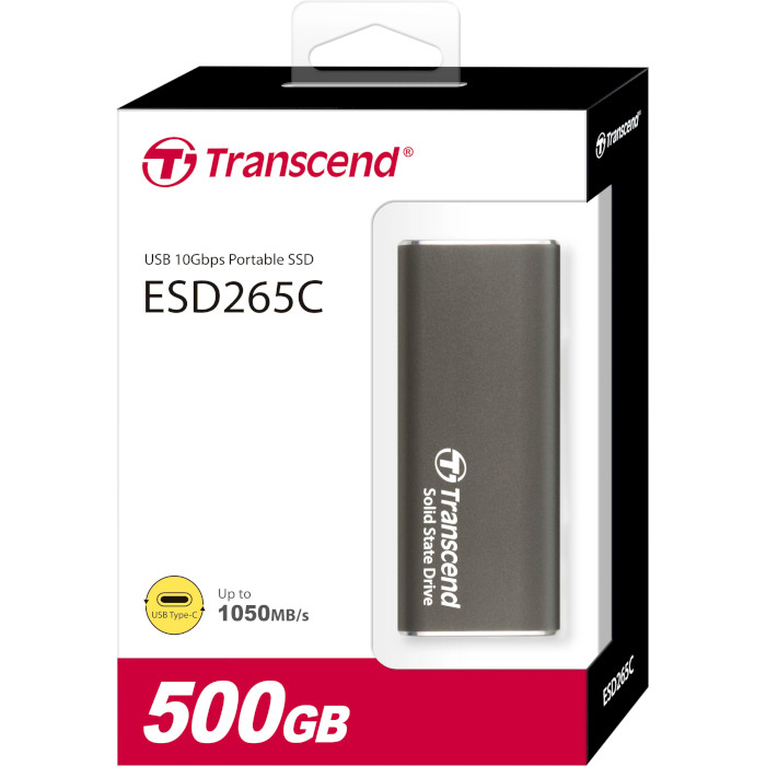 Портативный SSD диск TRANSCEND ESD265C 500GB USB3.2 Gen2 Iron Gray (TS500GESD265C)