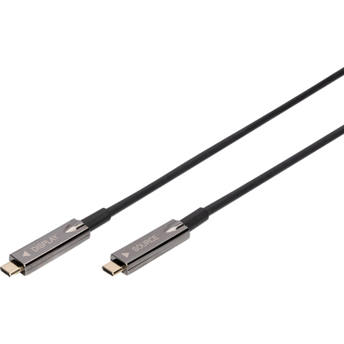 Кабель оптический (AOC) DIGITUS 4K USB Type-C AOC AV Connection Cable USB-C 10м Black (AK-330160-100-S)