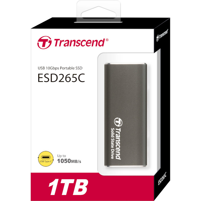Портативний SSD диск TRANSCEND ESD265C 1TB USB3.2 Gen2 Iron Gray (TS1TESD265C)