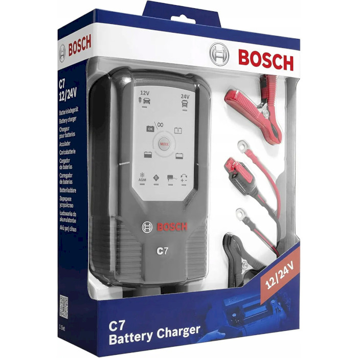 Зарядное устройство для АКБ BOSCH C7 Battery Charger 12/24V (0.189.999.07M)