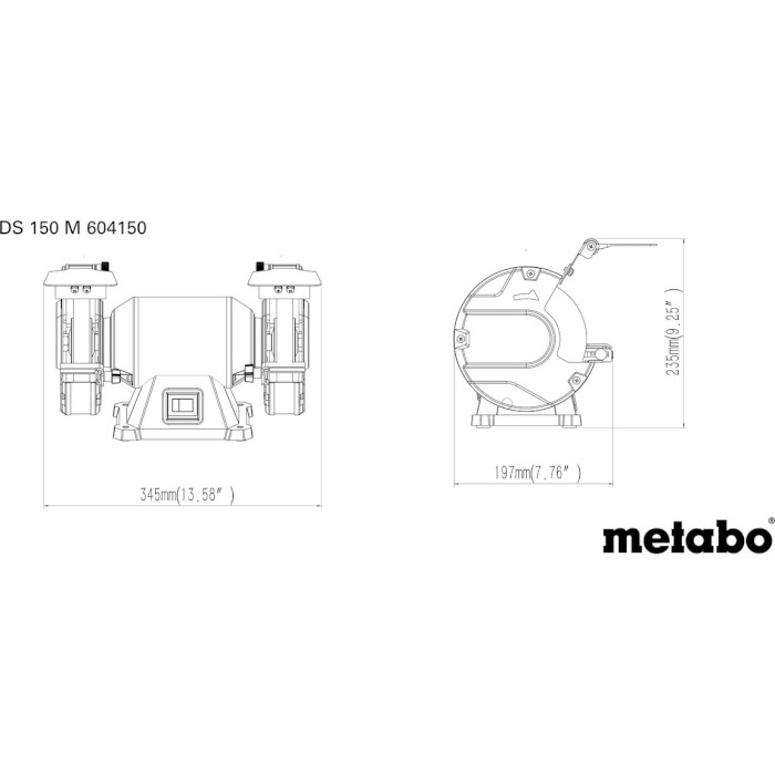 Верстат точильно-шліфувальний METABO DS 150 M (604150000)