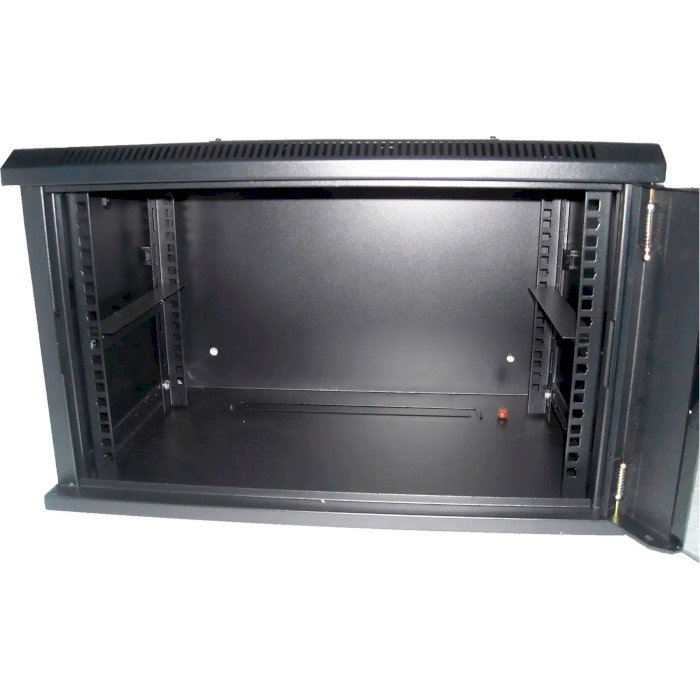 Настінна шафа 19" HYPERNET WMNC-35-6U-FLAT-AC-Black (6U, 600x350мм, RAL9005)