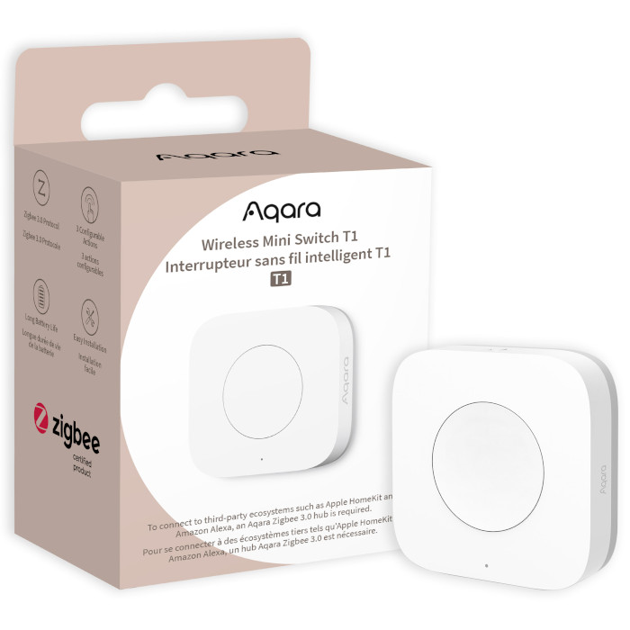 Умный выключатель AQARA Wireless Mini Switch T1 (WB-R02D)