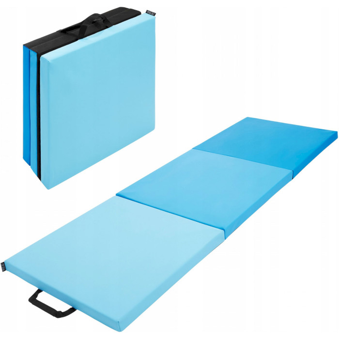 Складной гимнастический мат 4FIZJO Tri-Fold Folding Exercise Mat Blue (4FJ0570)