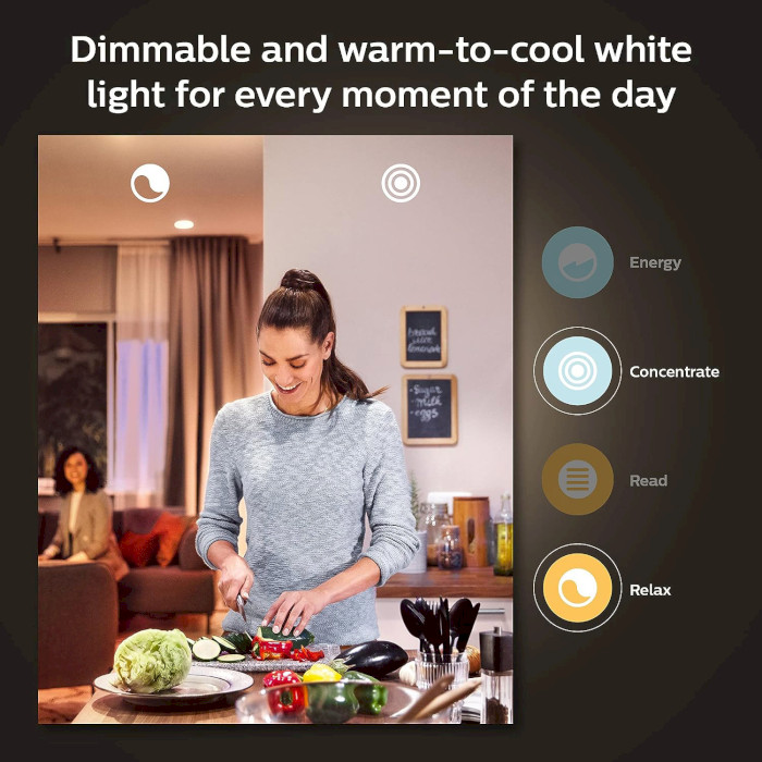 Комплект розумних ламп PHILIPS HUE White and Color Ambiance E14 4W 2000-6500K 2шт (929002294205)