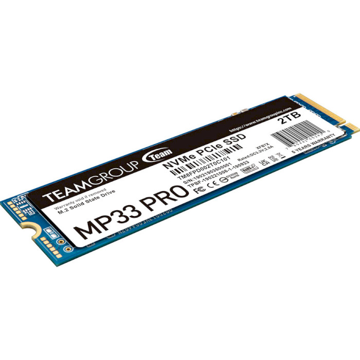 SSD диск TEAM MP33 Pro 2TB M.2 NVMe (TM8FPD002T0C101)