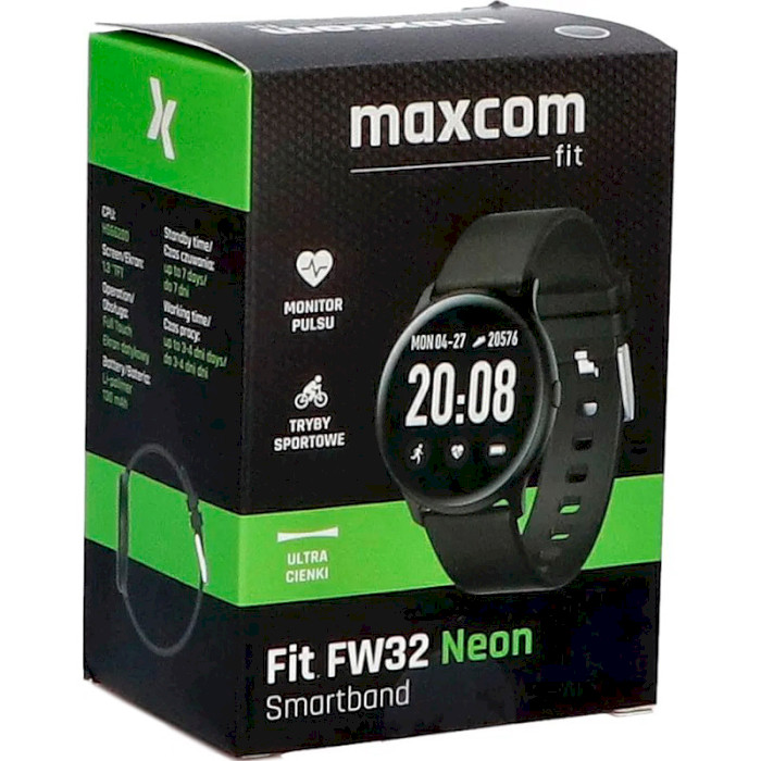 Смарт-годинник MAXCOM Fit FW32 Neon Black