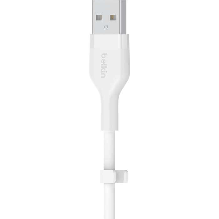 Кабель BELKIN USB-A - Lightning силіконовий, з кліпсою, 2м White (CAA008BT2MWH)