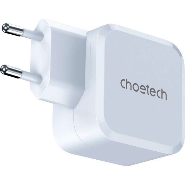 Зарядное устройство CHOETECH PD8007 USB-C PD GaN Wall Charger White