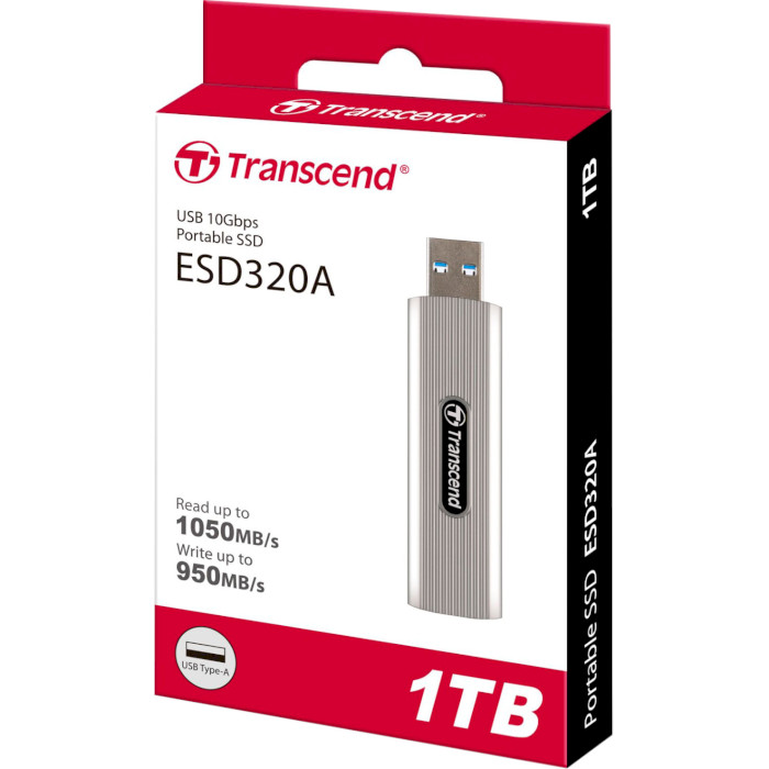 Портативный SSD диск TRANSCEND ESD320A 1TB USB3.2 Gen2 Soft Gray (TS1TESD320A)