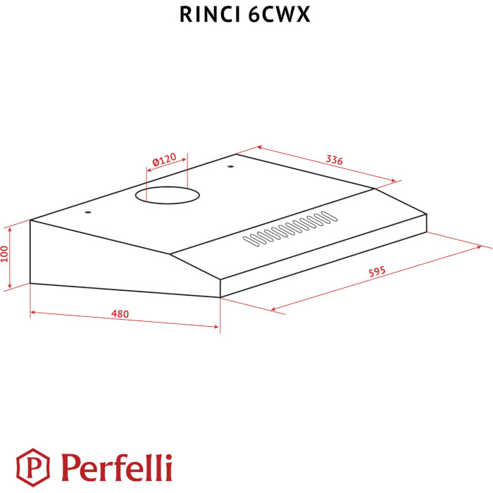 Витяжка PERFELLI RINCI 6CWX Inox