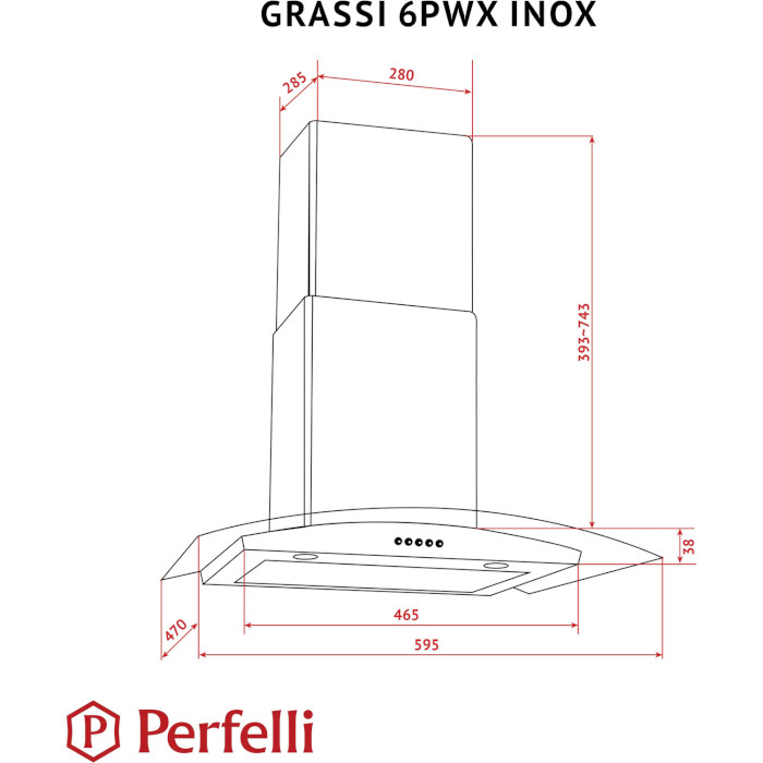 Вытяжка PERFELLI GRASSI 6PWX Inox