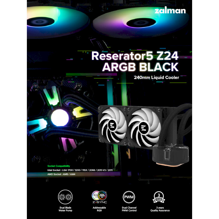 Система водяного охолодження ZALMAN Reserator 5 Z24 ARGB Black