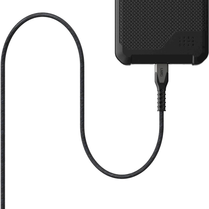 Кабель UAG Kevlar Core USB-C to USB-C Power Cable 1.5м Black/Gray