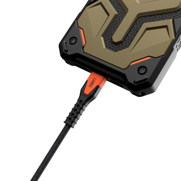 Кабель UAG Kevlar Core USB-C to USB-C Power Cable 1.5м Black/Orange