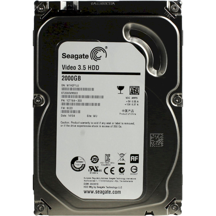 Жорсткий диск 3.5" SEAGATE Pipeline HD 2TB SATA/64MB (ST2000VM003)