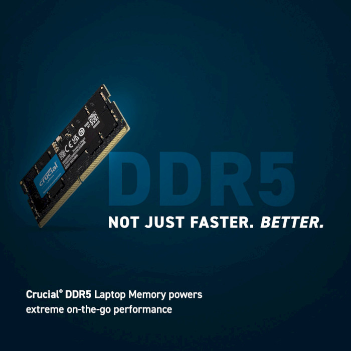 Модуль пам'яті CRUCIAL SO-DIMM DDR5 5600MHz 24GB (CT24G56C46S5)