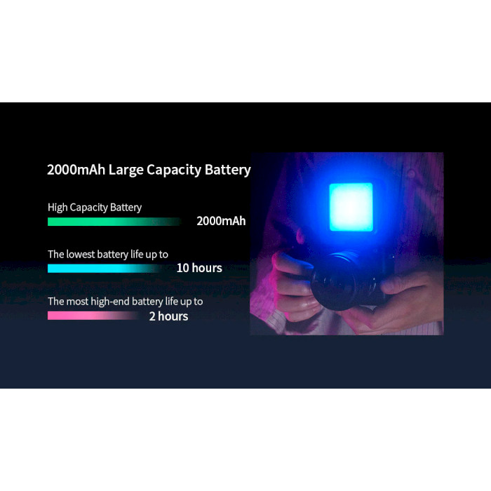 Підсвічування для відеозйомки ULANZI VL49 Rechargeable Mini RGB Light White (UV-2586)