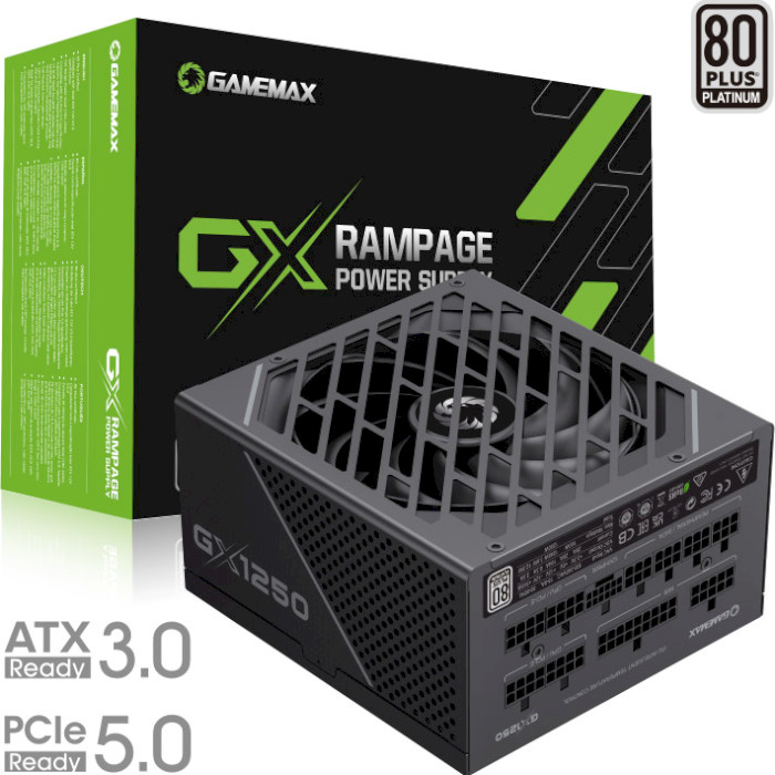 Блок живлення 1250W GAMEMAX GX-1250 Pro ATX3.0 PCIe5.0 Black