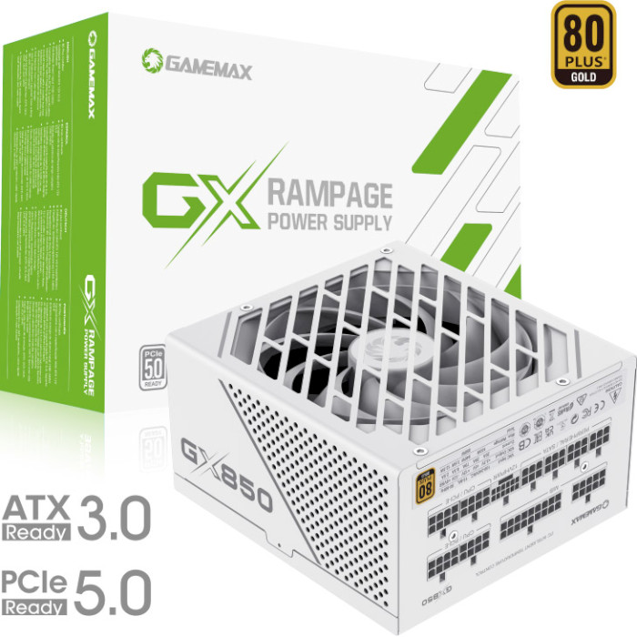 Блок питания 850W GAMEMAX GX-850 Pro ATX3.0 PCIe5.0 White