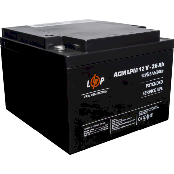 Аккумуляторная батарея LOGICPOWER LPM 12V - 26Ah (12В, 26Ач) (LP22883)