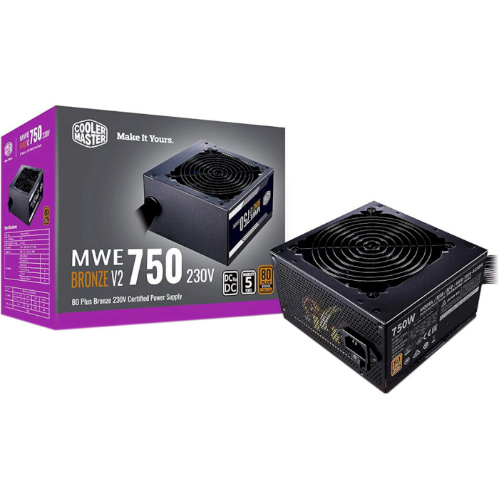 Блок питания 750W COOLER MASTER MWE 750 Bronze V2 (MPE-7501-ACABW-BEU)