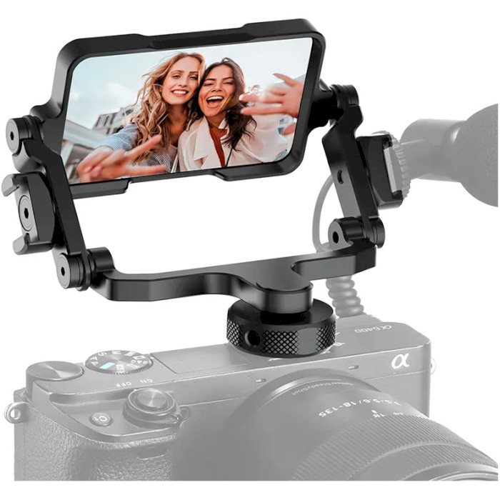 Держатель для смартфона ULANZI ST-27 Metal Phone Tripod Mount Clip & PT-14 Universal Camera Flip Mirror (UV-2881)