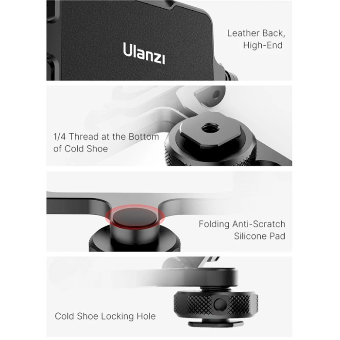 Держатель для смартфона ULANZI ST-27 Metal Phone Tripod Mount Clip & PT-14 Universal Camera Flip Mirror (UV-2881)