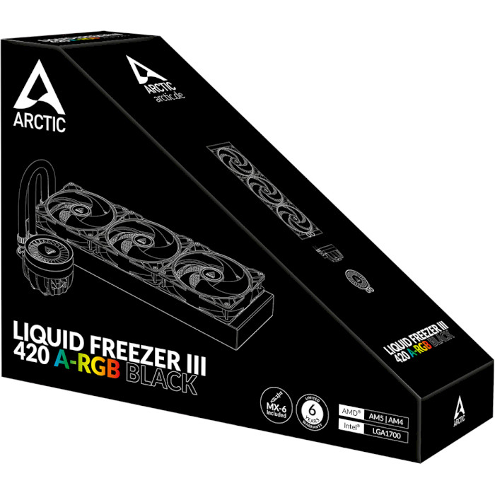 Система водяного охолодження ARCTIC Liquid Freezer III 420 A-RGB Black (ACFRE00145A)
