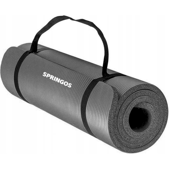 Коврик для фитнеса SPRINGOS NBR 15mm Gray (YG0001)