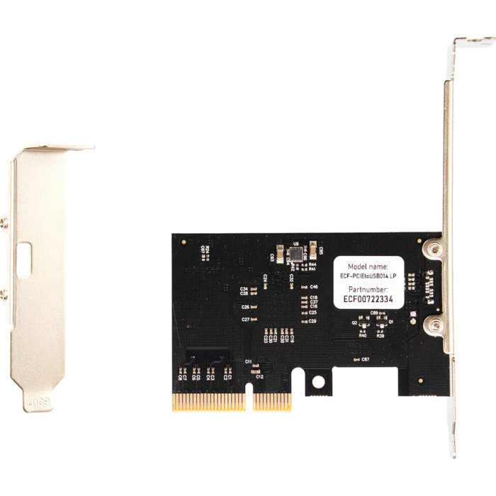 Адаптер FRIME PCIe to USB3.2 Gen2x2 20Gbps Type-C ASM3242 (ECF-PCIETOUSB014.LP)